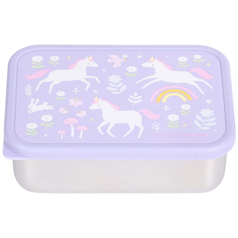 Lunch box en acier inoxydable Rêves de licorne A Little Lovely Company Produit 3