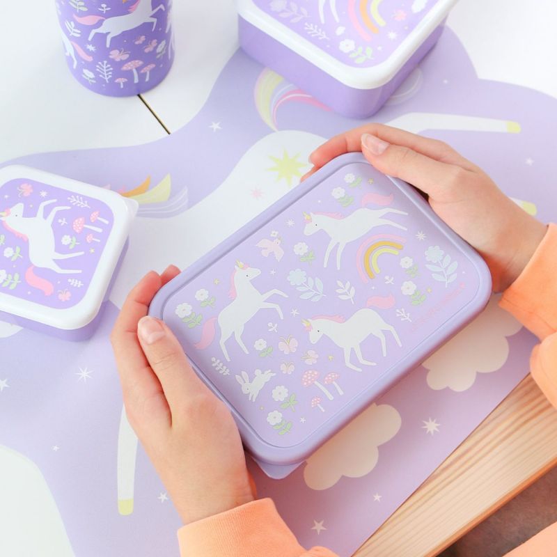 Lunch box en acier inoxydable Rêves de licorne A Little Lovely Company Ambiance 5