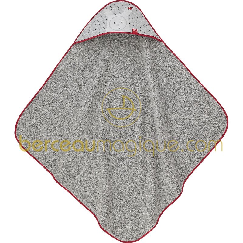 Cape de bain personnalisable Pretty gris Sucre d'orge