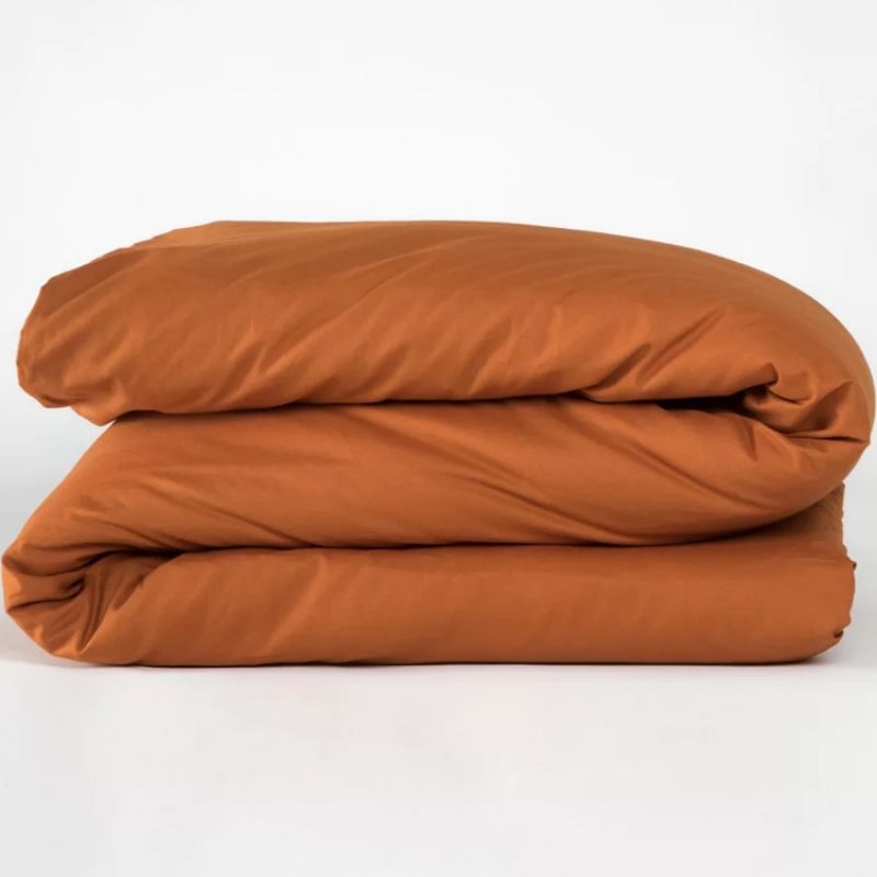 Housse de couette en coton bio noisette (100 x 140 cm) Kadolis