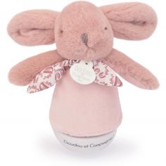 Veilleuse musicale culbuto rose Lapin Doudou (24 cm) - Doudou et Compagnie