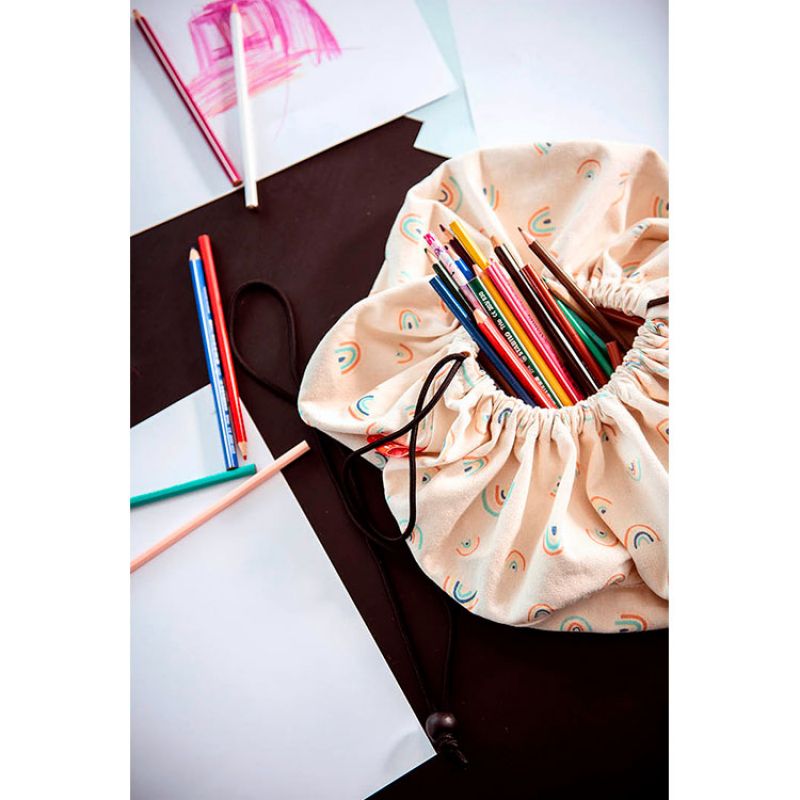 Sac à jouets 2 en 1 Noomad Mini rainbows Play&Go Ambiance 7
