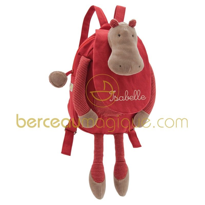 Sac à dos personnalisable Hippo Les Loupiots Moulin Roty