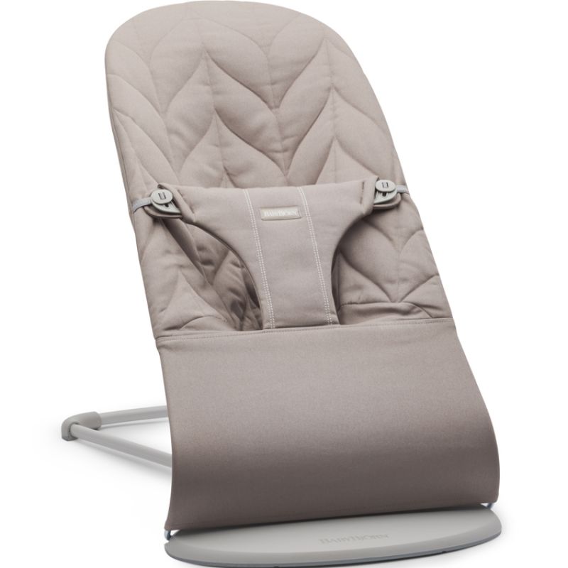 Transat Bliss cadre gris clair en coton gris sable BabyBjörn