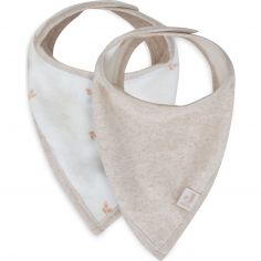 Lot de 2 bavoirs bandana Harvest Natural - Jollein
