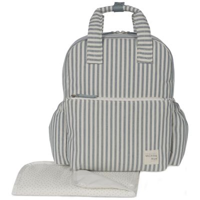 Sac à dos à langer Praliné Rayures Matcha