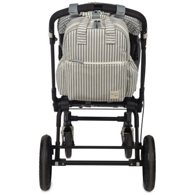 Sac à dos à langer Praliné Rayures Matcha