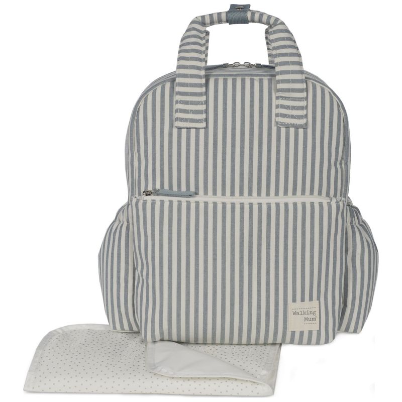 Sac à dos à langer Praliné Rayures Matcha Walking Mum Produit 1