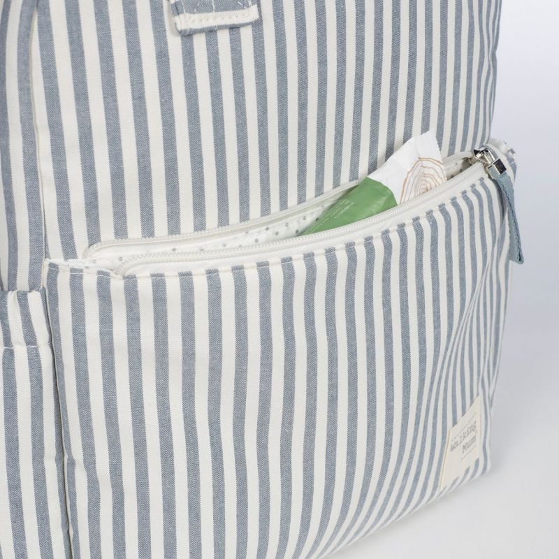 Sac à dos à langer Praliné Rayures Matcha Walking Mum Ambiance 9