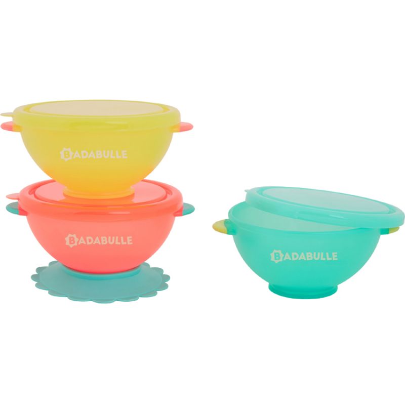 Lot de 3 bols fun colors (300 ml) Badabulle