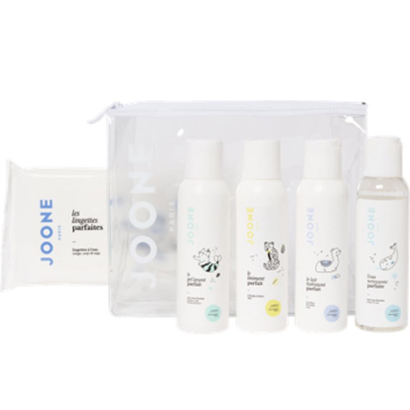 Trousse de voyage avec lingettes à base d'eau Joone Paris