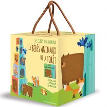 Livre et cubes empilables Les bébés animaux de la forêt  par Sassi Junior
