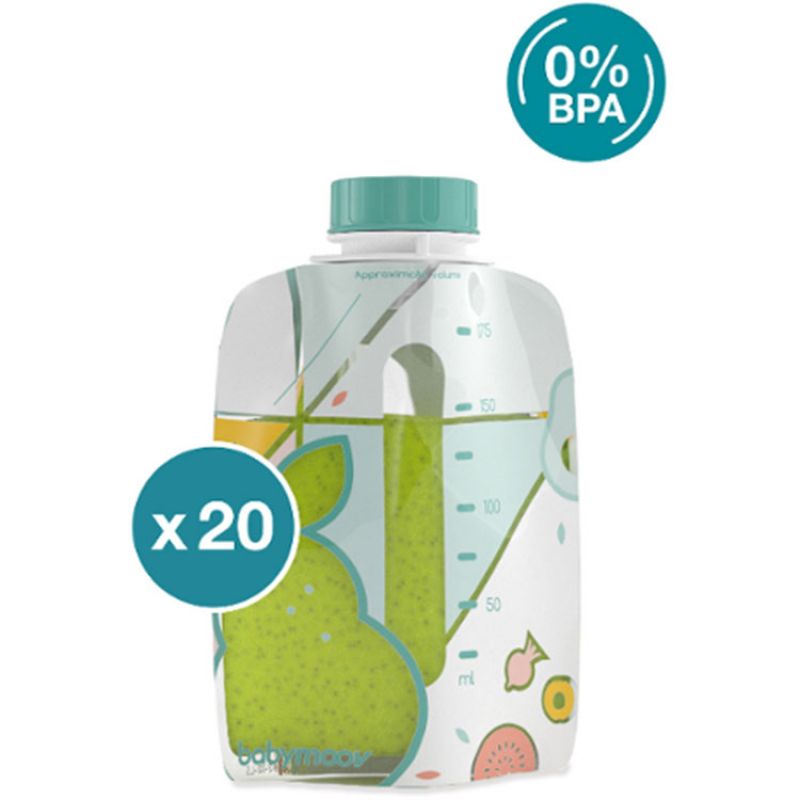 Pack de 20 gourdes réutilisables Foodii (175 ml) Babymoov