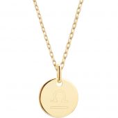 Collier chaîne médaille Balance personnalisable (plaqué or)