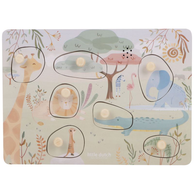 Puzzle sonore en bois Safari Friends Little Dutch Produit 1