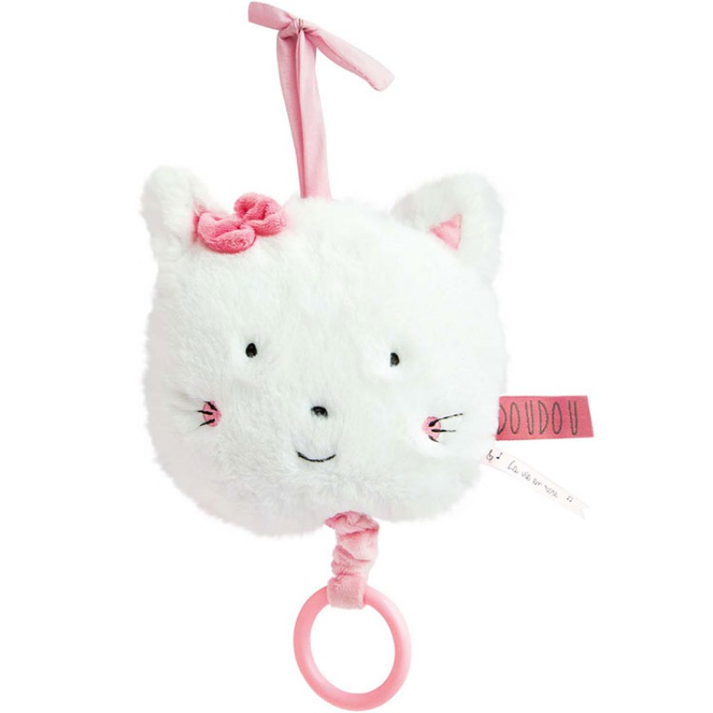 Peluche musicale chat Aussi doux Doudou et Compagnie