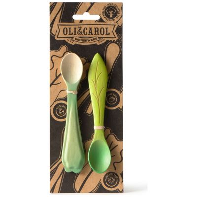 Lot de 2 cuillères en bois d'hévéa Luk and Kendall