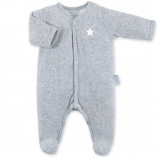 Pyjama léger en terry Stary mixed grey (naissance : 50 cm)  par Bemini
