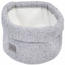 Panier de toilette en tricot Confetti gris (32 x 15 cm)  par Jollein