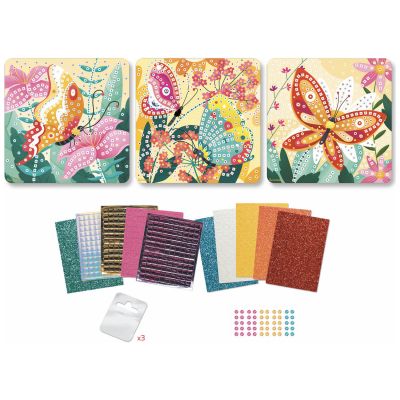 Coffret 3 mosaïques Papillons