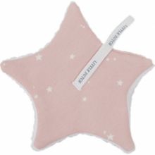 Doudou attache sucette Little stars pink (15 x 15 cm)  par Little Dutch