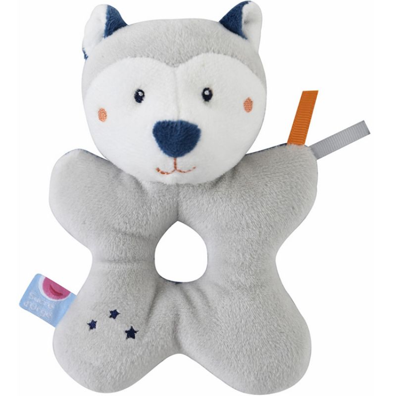 Hochet loup gris Sucre d'orge