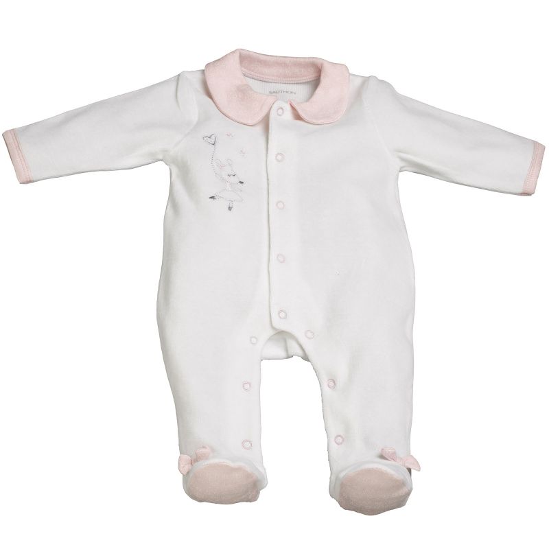 Pyjama chaud Lilibelle blanc (1 mois) Sauthon