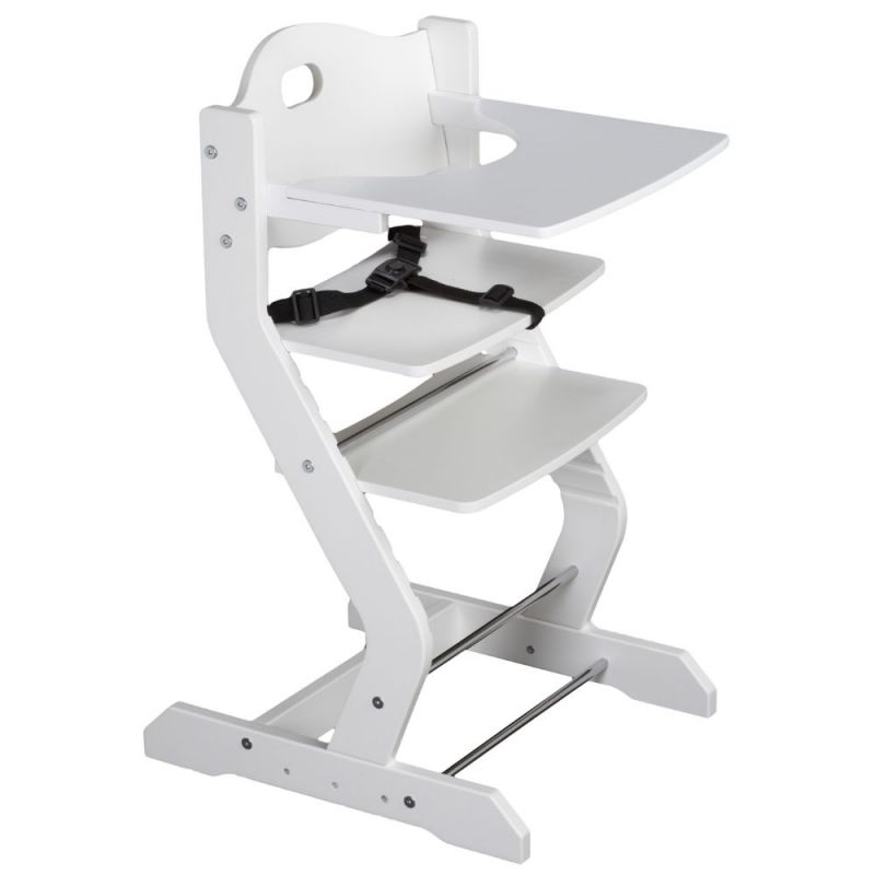 Chaise haute basic avec plateau White Tissi