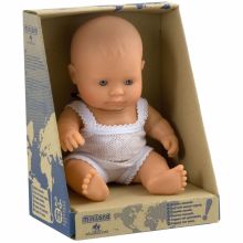 Poupée bébé garçon Européen (21 cm)  par Miniland