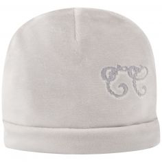 Bonnet de naissance Toile de Jouy gris - Tartine et Chocolat
