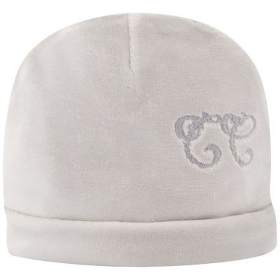 Bonnet de naissance Toile de Jouy gris Tartine et Chocolat