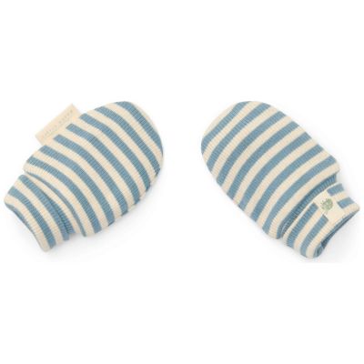 Moufles de naissance à scratch Stone Blue Stripe Little Dutch