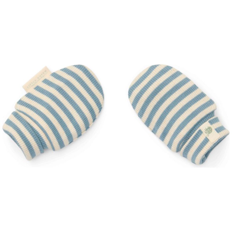 Moufles de naissance à scratch Stone Blue Stripe Little Dutch Produit 1