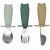 Variation Bleu, kaki du produit Set de couverts Jade Shades de la marque Jollein