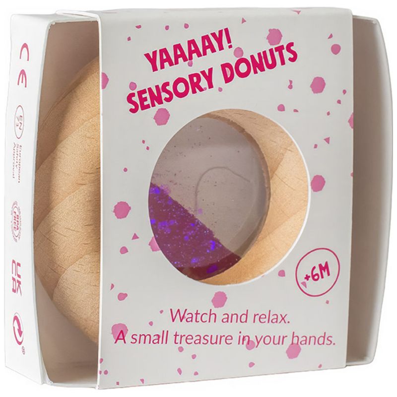 Hochet sensoriel Calm Donut rose Petit Boum Packaging 7