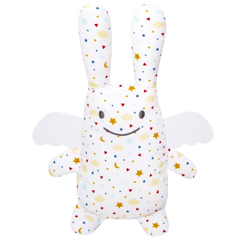 Ange lapin musical étoiles et pochette de rangement en coton (18 cm) Trousselier