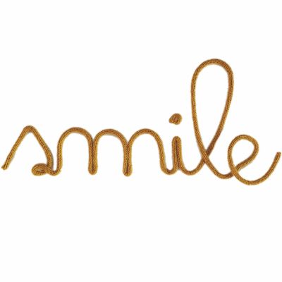 Déco murale Smile en tricotin (coloris personnalisable) Charlie & June