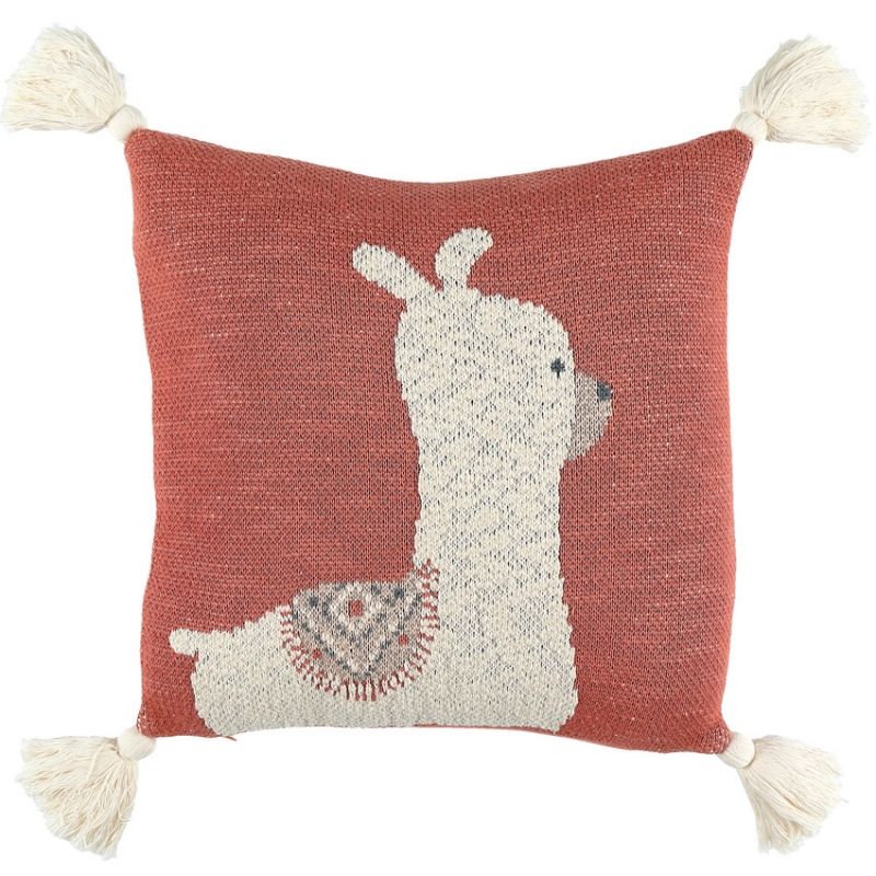 Coussin carré lama Sacha (35 x 35 cm) Noukie's