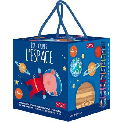 Livre + cubes à empiler Eco-cubes L'espace Sassi Junior