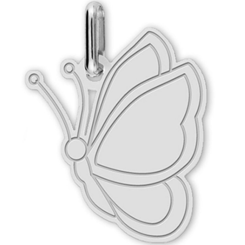 Pendentif Papillon (or blanc 375°) Lucas Lucor