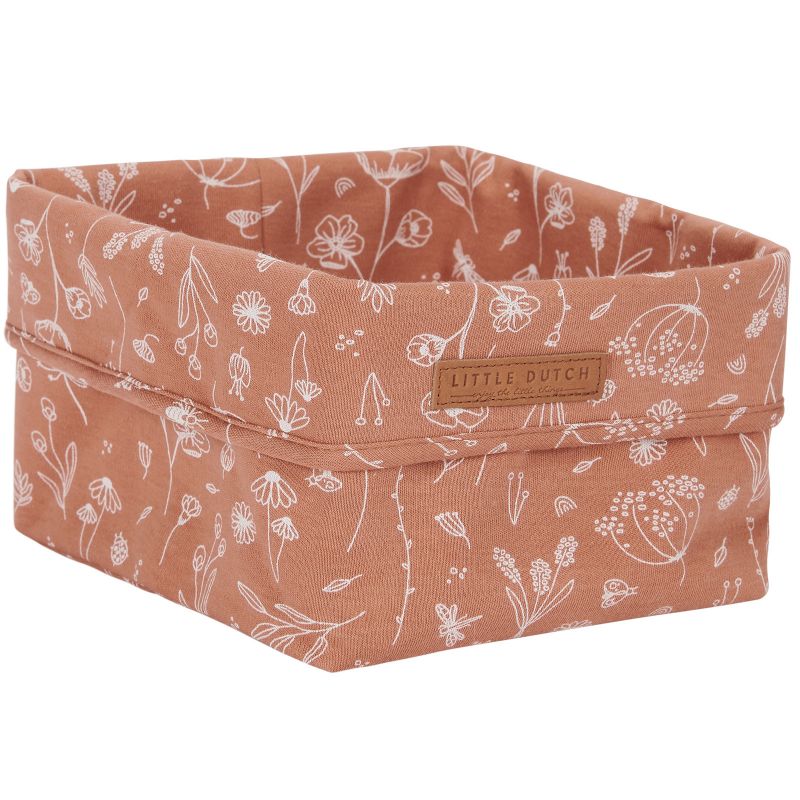 Panier de toilette Wild Flowers rouille (15 x 15 cm) Little Dutch