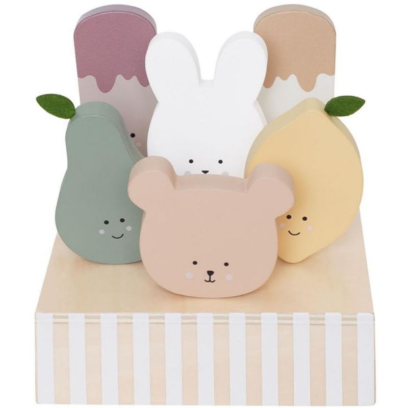 Boîte de 6 crèmes glacées lapin et ours Jabadabado