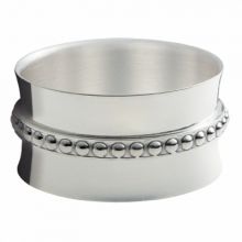 Rond de serviette Perles (métal argenté)  par Ercuis