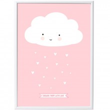 Poster nuage rose (50 x 70 cm)  par A Little Lovely Company