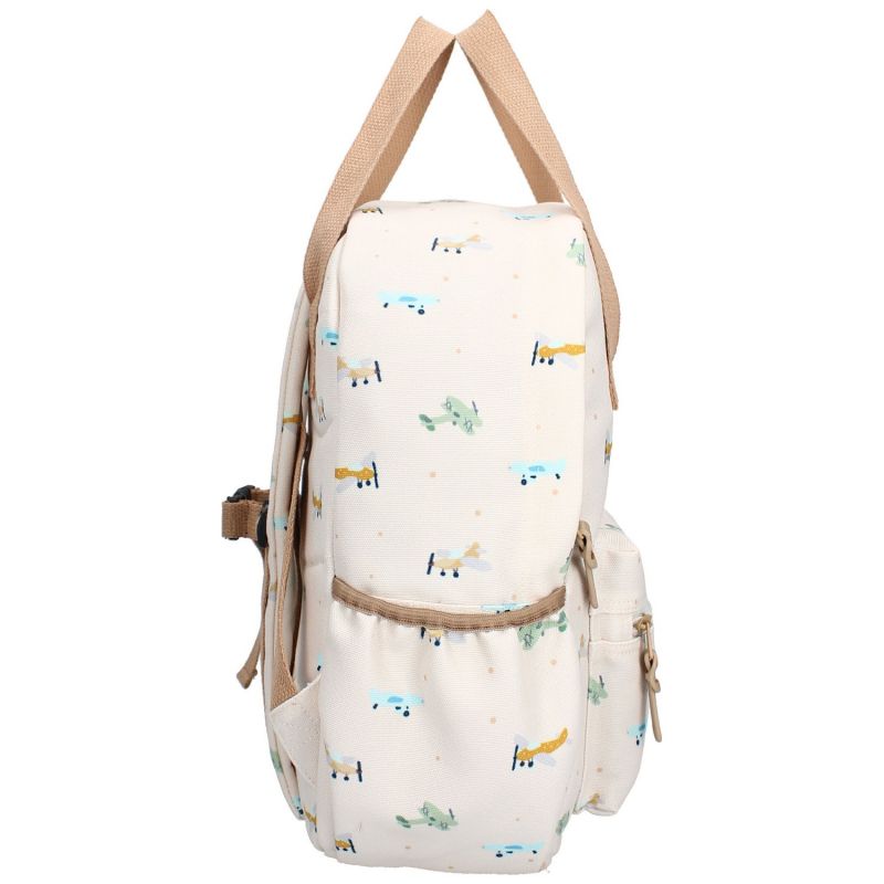 Sac à dos enfant à anses Avions écru (36 cm) Kidzroom Produit 4