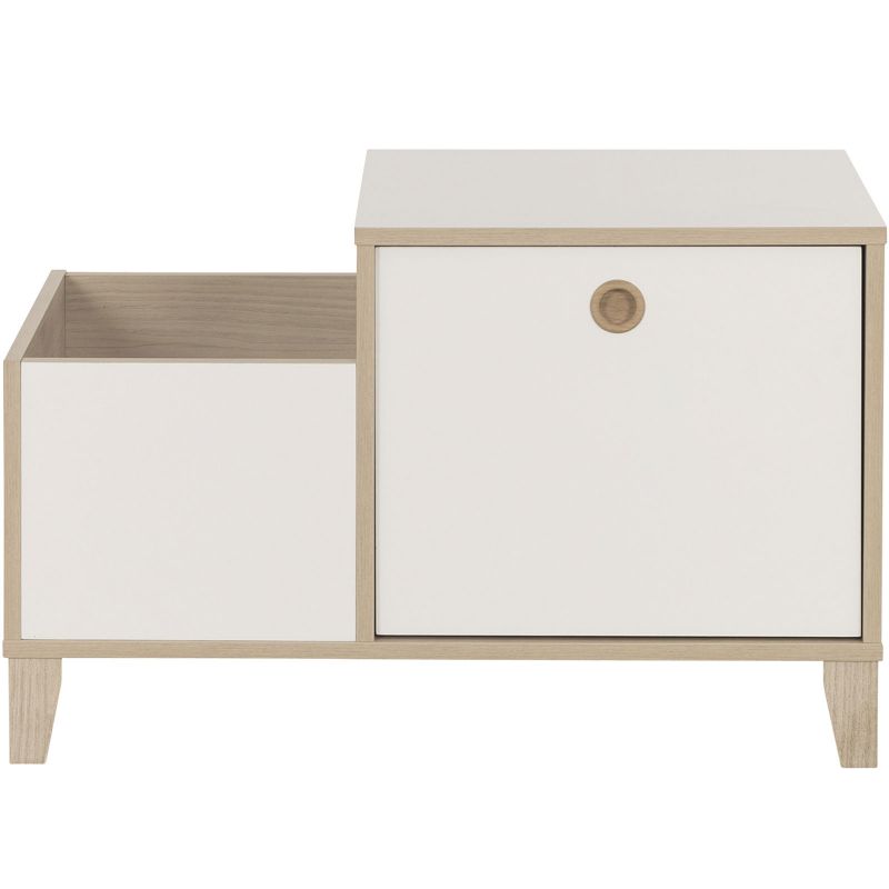 Coffre 2 niches 1 tiroir amovible blanc Lora Galipette