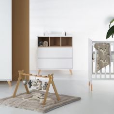 Commode à langer 2 tiroirs Loft White