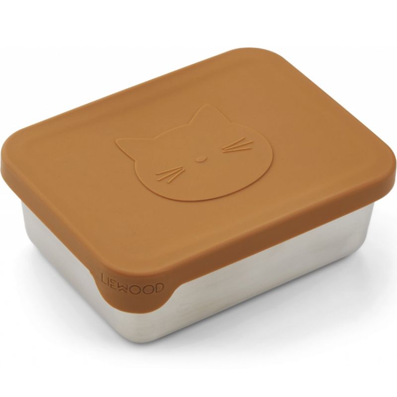 Boîte à goûter Ako Cat mustard Liewood
