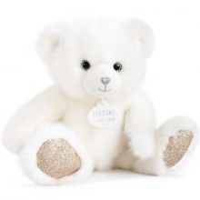Peluche ours blanc La Peluche (30 cm)  par Doudou et Compagnie