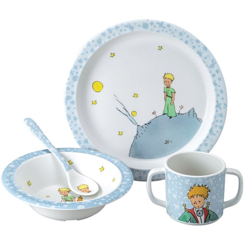 Coffret repas enfant bleu Petit Prince (4 pièces) Petit Jour Paris